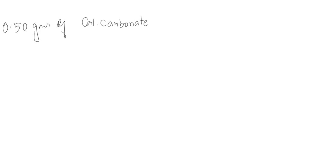 SOLVED A typical antacid tablet contains 0.50g of calcium carbonate