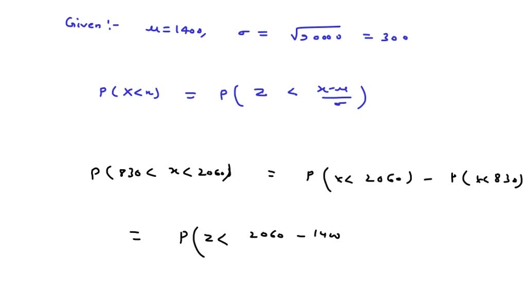 SOLVED The weights of steers in a herd are distributed normally. The