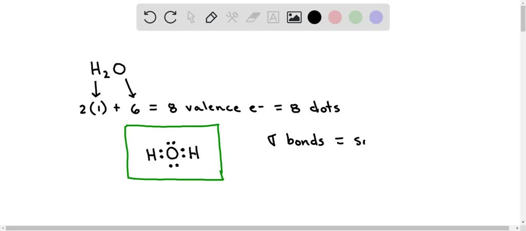 Solved Draw A Lewis Structure For And Indicate The Number Of Sigma And Pi Bonds In H2o 2911