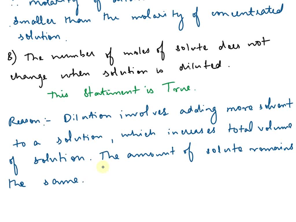 SOLVED Which of the following statements is TRUE about solution