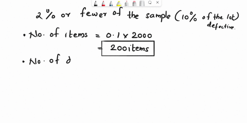 A double sampling plan is constructed as follows. From a lot of 200 ...