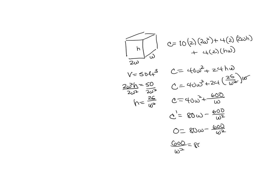 SOLVED A Company Wants To Design A Box With Four Rectangular Sides And
