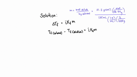 what-would-be-the-freezing-point-and-boiling-point-of-a-solution-when-212-g-nacl-is-dissolved-in-135-ml-of-water-kfwater-052ocm-kbwater-186ocm-a-28-oc-110-oc-b-28-oc-110-oc-c10-oc-28-oc-d-10-oc-1028-2