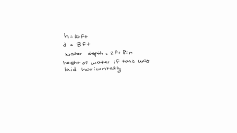 3an-upright-cylindrical-tank-10-mathrmft-high-and-3-mathrmft-diameter-contains-water-with-a-depth-of-2-feet-and-8-inches-what-would-be-the-height-of-water-if-the-tank-will-be-laid-in-horizontal-positi