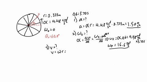 a-bicycle-wheel-670-cm-in-diameter-rotates-about-its-central-axis-with-a-constant-angular-acceleration-of-448-rads2-it-starts-from-rest-at-time-t-0-s-and-a-reference-point-on-the-wheels-rim-55566