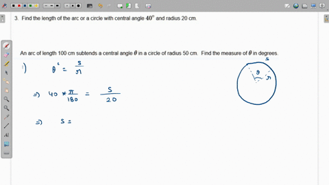 find-the-length-of-the-arc-or-a-circle-with-central-angle-40-and-radius-20-cm-an-arc-of-length-100-cm-subtends-a-central-angle-in-a-circle-of-radius-50-cm-find-the-measure-of-0-in-degrees-48285