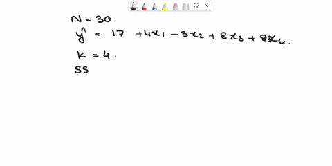 in-a-multiple-regression-model-involving-30-observations-the-following-estimated-regression-equation-was-obtained-y-17-4x1-3x2-8x3-8x4-for-this-model-ssr-700-and-sse-100-the-critical-f-value-34542