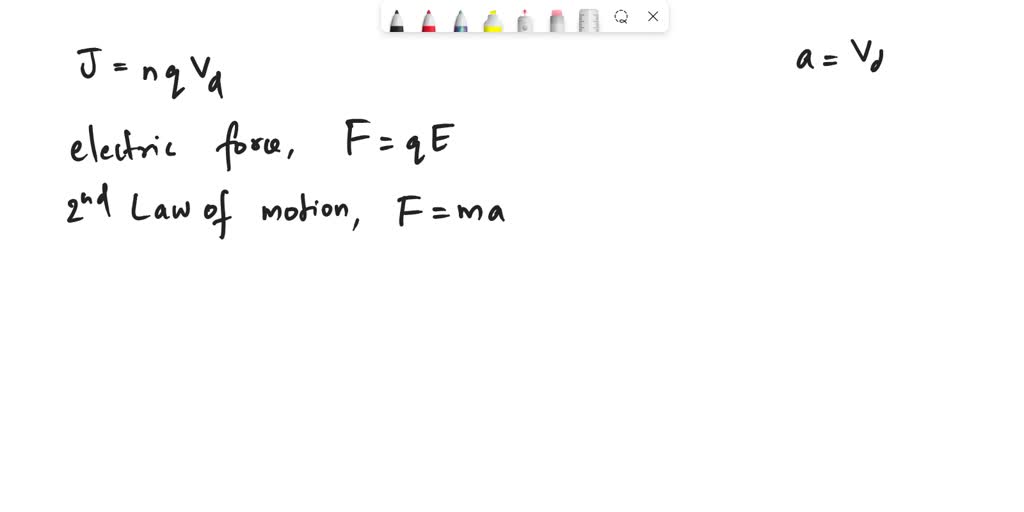 SOLVED: Recall that the density J of current flowing through a material ...