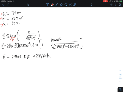a-disk-of-radius-r-70-cm-has-uniform-surface-charge-density-0-872-nc-calculate-the-electric-field-point-p-that-lies-along-the-central-perpendicular-axis-of-the-disk-and-in-uniis-oflxae-9x109-83815