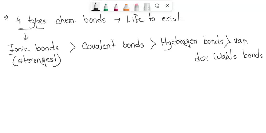 SOLVED Which bond type is the strongest in the aqueous cytoplasm of a