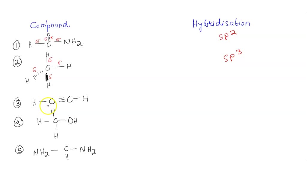 SOLVED Identify the hybridization at the carbon center in the