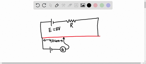 a-potentiometer-wire-of-length-100-cm-has-a-resistance-of-10-ohm-it-is-connected-in-series-with-a-resistance-and-an-accumulator-of-emf-2-v-and-of-negligible-internal-resistance-a-source-of-emf-10-m-v-