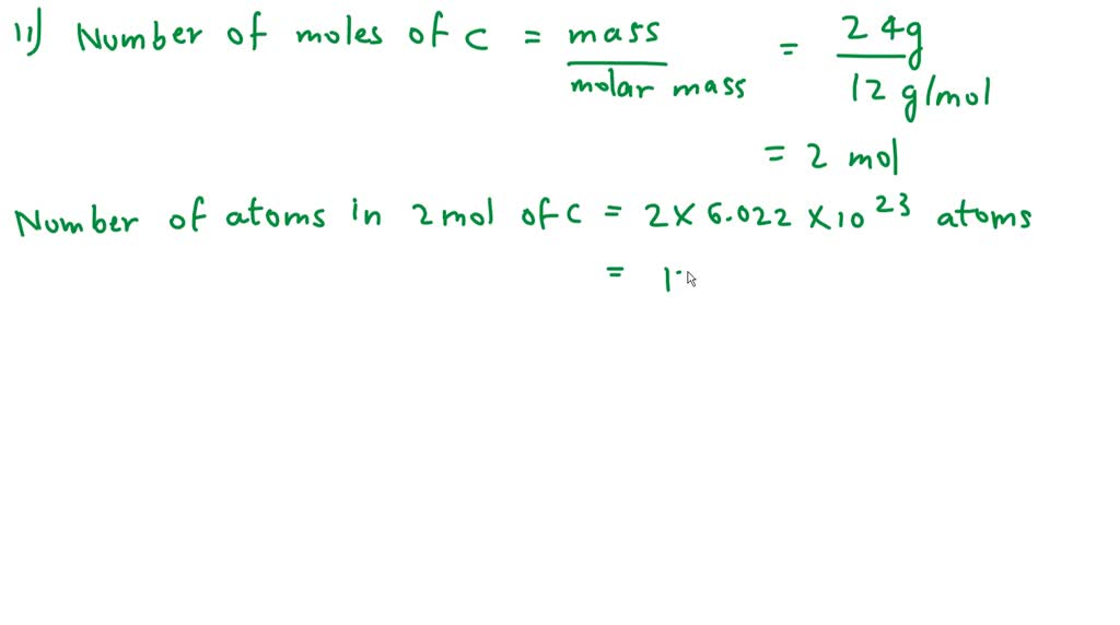 SOLVED: (I)how many atoms are present in 7g of lithium? (Ii)How many ...