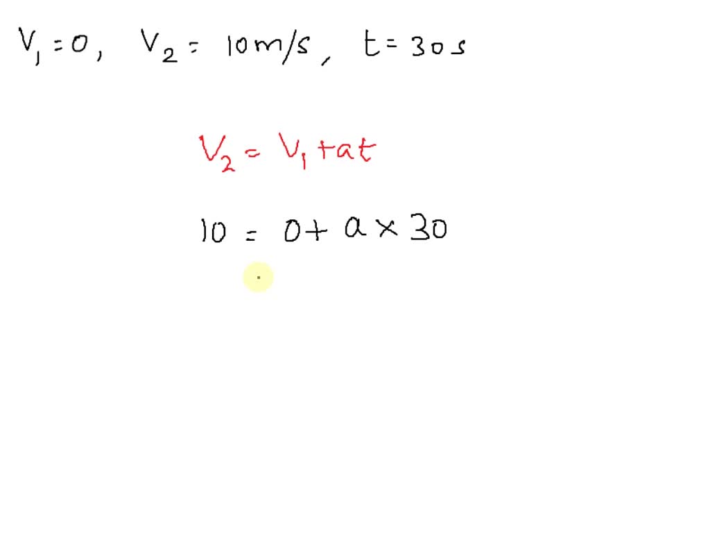 Solved A Car Starts From Rest And Reaches The Speed Of M S In S What Can You Determine