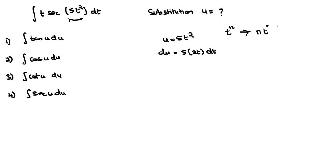 SOLVED Select the basic integration formula you can use to find the