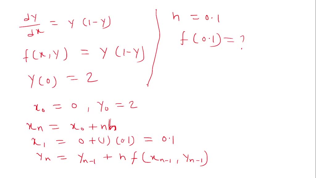 SOLVED: Use Euler's method to approximate the solution to the given ...