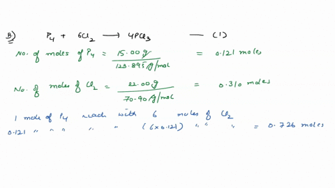 consider-the-reaction-p4-6cl2-4pcl3-a-how-many-grams-of-cl2-are-needed-to-react-with-2000-g-of-p4-b-you-have-1500-g-of-p4-and-2200-g-of-cl2-identify-the-limiting-reactant-and-calculate-the-g-69627