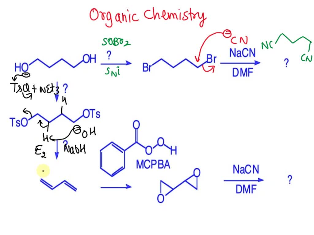 SOLVED: Draw the structures of A and B in the reaction sequence: NaN3 ...