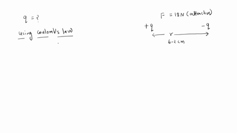 two-point-charges-are-seperated-by-a-62-cm-the-attractive-force-between-the-is-18-n-suppose-that-the-charges-attracting-each-other-have-equal-magnitude-rearrange-coulombs-law-and-find-the-ma-19327