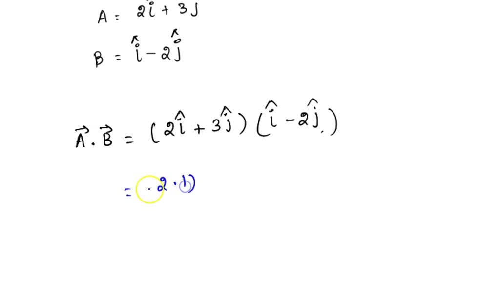 SOLVED: Two Vectors A And B Are Given As A = 2i + 3j And B = I - 2j ...