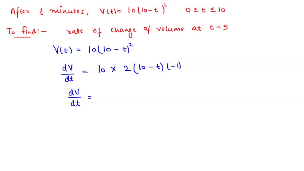 SOLVED An oil tank is being drained for cleaning After t minutes
