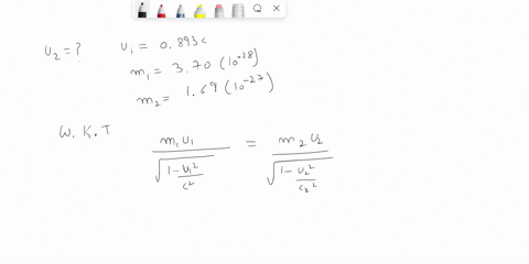an-unstable-particle-at-rest-breaks-up-into-two-fragments-of-unequal-mass-the-mass-of-the-lighter-fragment-is-equal-to-370-1028-kg-and-that-of-the-heavier-fragment-is-169-1027-kg-if-the-ligh-39327