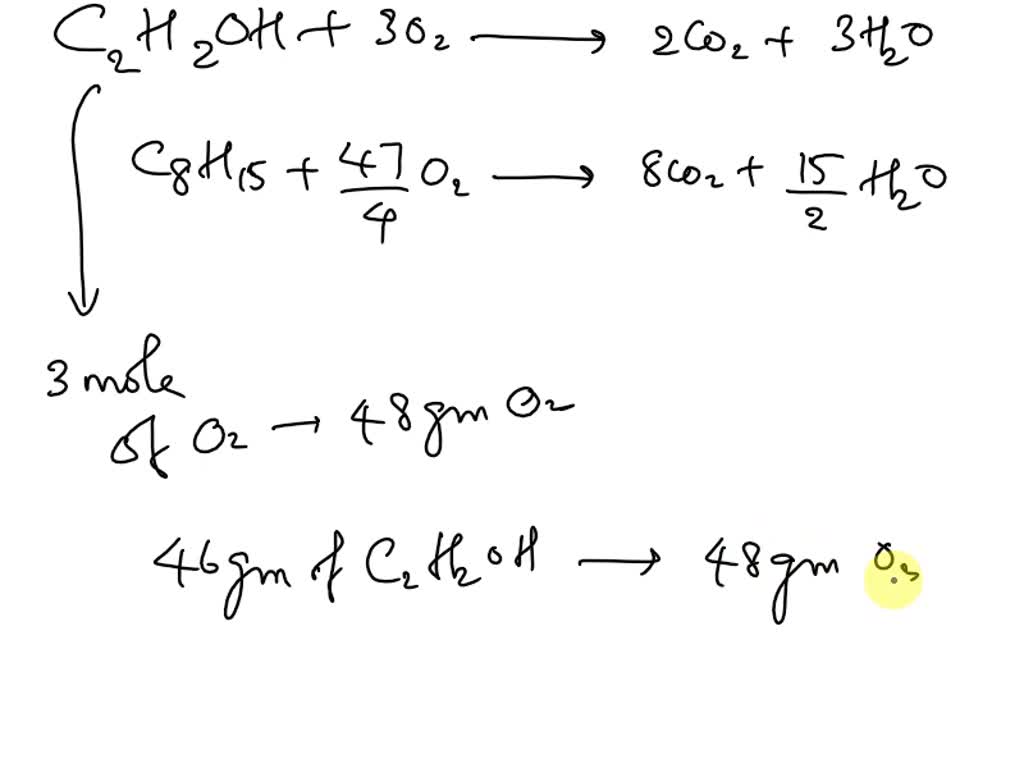 SOLVED Calculate the stoichiometric airfuel ratio of a fuel blend containing 80 vol. ethanol