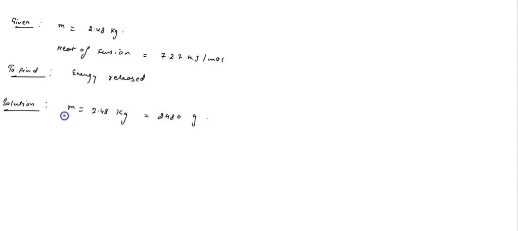 SOLVED: How much energy is released when 2.48 kg of diethyl ether ...