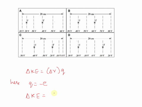 the-diagrams-below-show-regions-of-space-that-contain-electric-fields-the-dotted-lines-represent-crosssections-of-electric-equipotential-surfaces-or-sheets-the-distance-from-the-leftmost-equ-99954