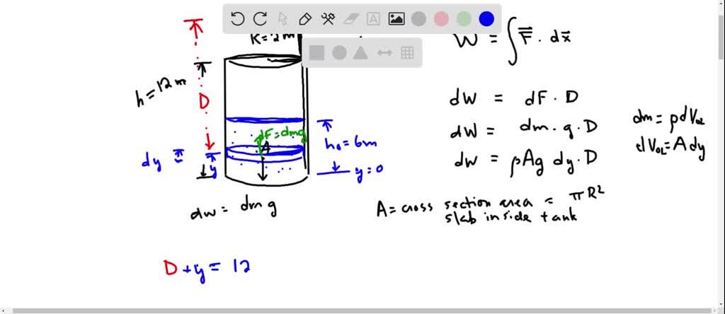 calculating work by using integral, pumping water out of a tank, calculus 2  tutorial 