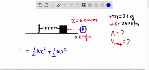 an-object-with-mass-31-kg-is-executing-simple-harmonic-motion-attached-to-a-spring-with-spring-constant-250-nm-when-the-object-is-0024-m-from-its-equilibrium-position-it-is-moving-with-a-spe-27713