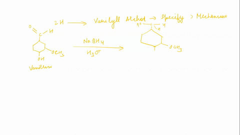 the-reduction-of-vanillin-to-vanillyl-alcohol-can-be-carried-out-with-sodium-borohydride-considering-the-extreme-reactivity-of-most-hydrides-eg-nah-liaih4-towards-water-sodium-borohydride-is-48408