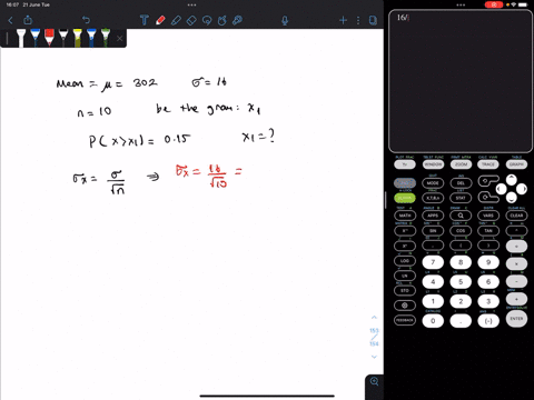a-particular-fruits-weights-are-normally-distributed-with-a-mean-of-302-grams-and-a-standard-deviation-of-16-gramsif-you-pick-10-fruits-at-random-then-15-of-the-time-their-mean-weight-will-b-20892