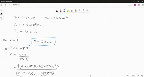 an-ideal-diatomic-gas-expands-adiabatically-from-0590-m3-to-166-m3-if-the-initial-pressure-and-temperature-are-140-105-pa-and-355-k-respectively-find-the-number-of-moles-in-the-gas-the-final-71982