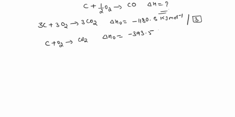 calculate-the-standard-enthalpy-of-formation-of-carbon-monoxideco-g-from-its-element-given-that-cgraphite-12o2-g-co-g-the-equations-for-each-step-and-the-corresponding-enthalpy-changes-are-3-33838