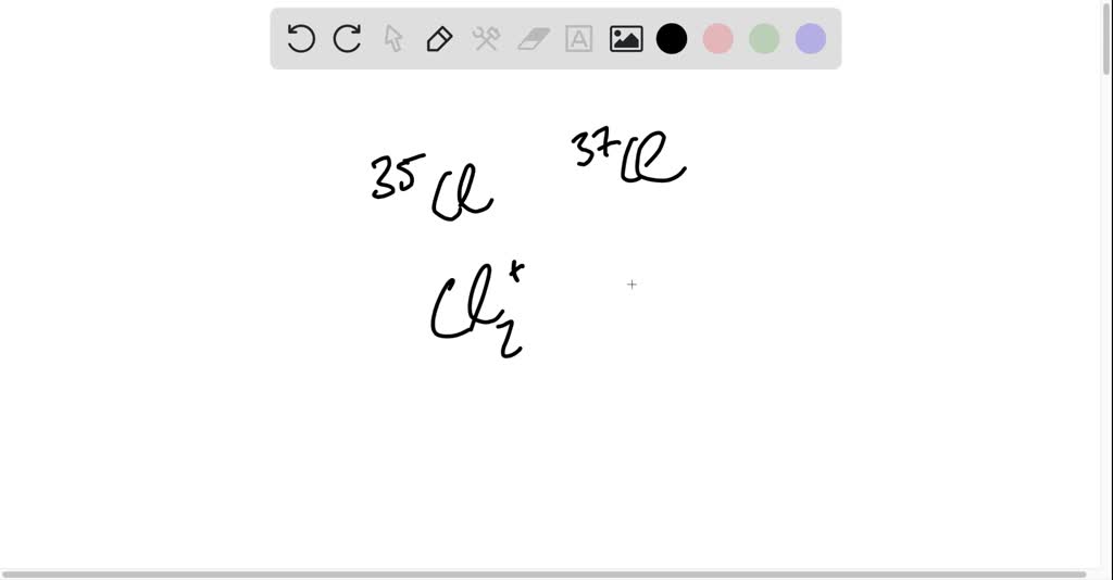 SOLVED A sample of chlorine containing isotopes of mass numbers 35 and