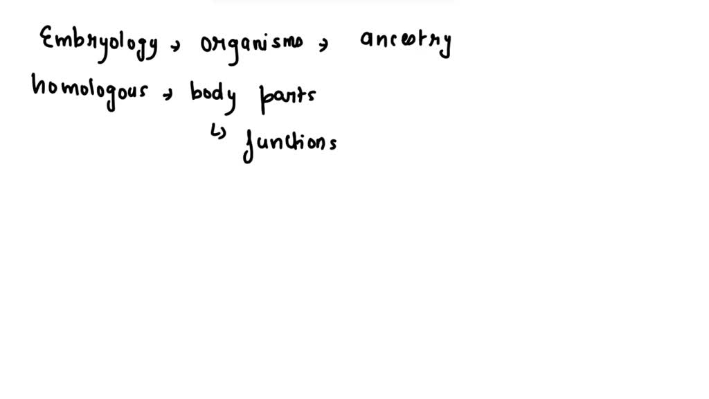 SOLVED which is the strongest evidence for evolution? A) embryology B