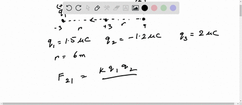 question-18-5-points-saved-three-charges-are-located-along-the-x-axis-as-shown-in-the-drawing-determine-the-magnitude-and-direction-of-the-force-applied-on-q2-by-q1-2-pts-b-determine-the-mag-13696