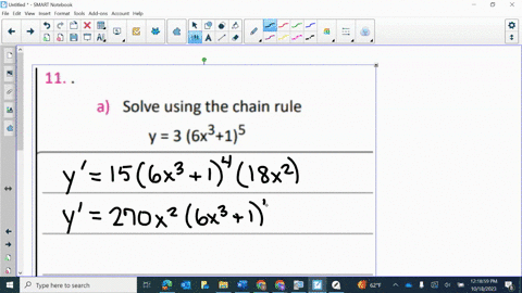 11-a-solve-using-the-chain-rule-y3left6-x31right5-b-solve-using-the-product-rule-y3-x22-x-54