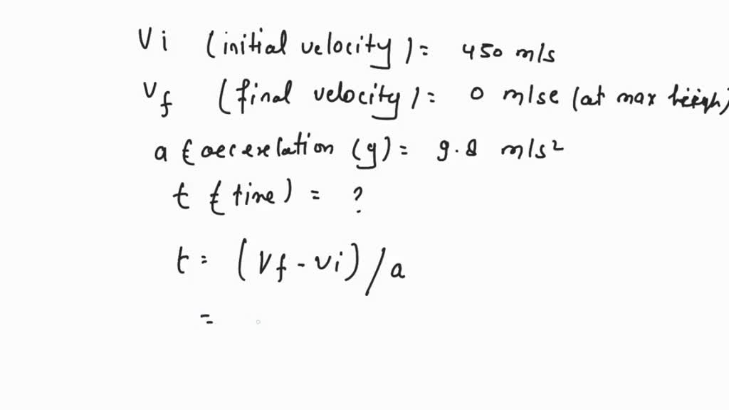 SOLVED (c) Neglecting air resistance, determine the firing angle for a