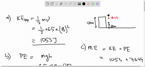 3-a-65-kg-rock-thrown-down-from-120m-high-cliff-with-initial-velocity-18-ms-down-calculate-the-following-using-theenergylwork-formulaeonly-a-2-marks-the-kinetic-energy-at-the-top-of-the-clif-49199