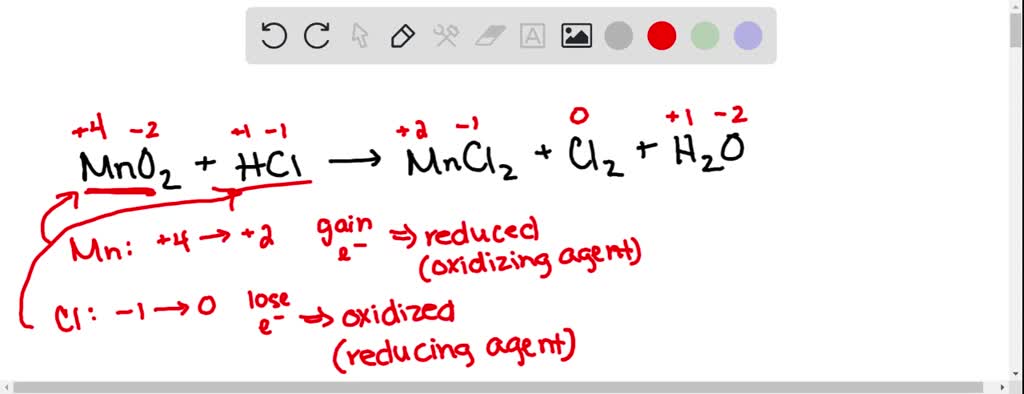 Solved: 'in The Reaction Of Manganese(iv) Oxide (mnoz) Wlth Cl Ion 