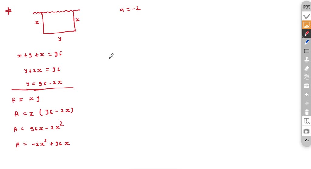 A threesided fence is to be built next to a straight section of river