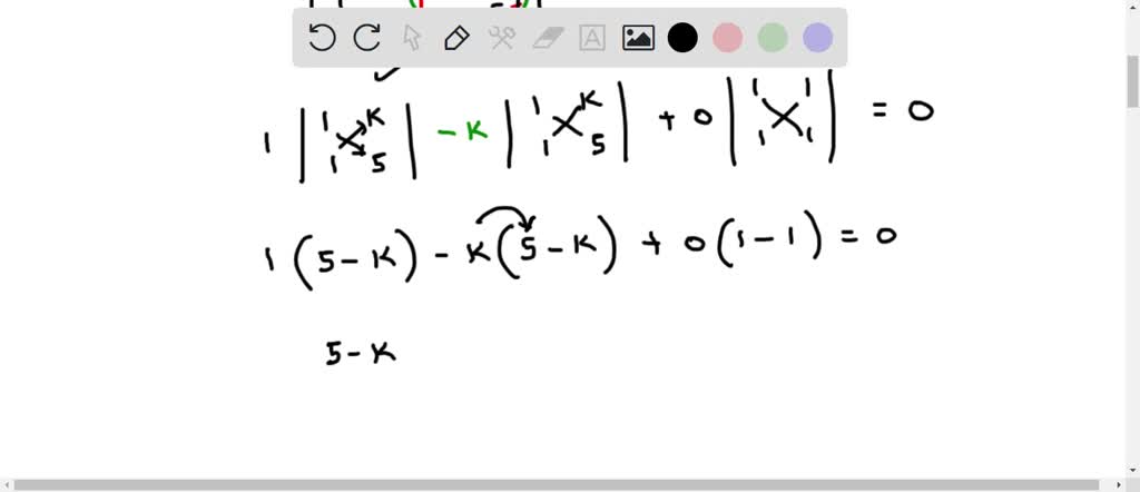 SOLVED: k07 Using only a simple calculator; find the values of k such ...