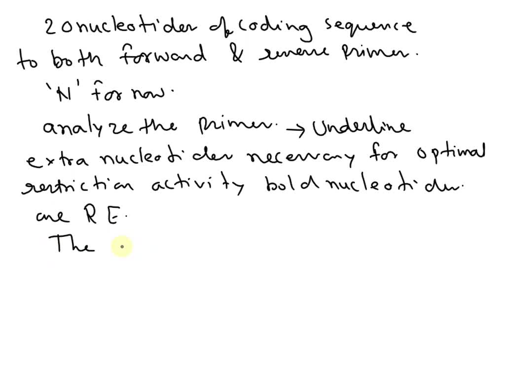 SOLVED: Molecular Biology Problem: Gene: NM165160.3 Length of the ...