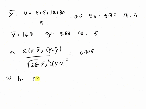 given-are-five-observations-for-two-variables_-i-and-y-develop-the-90-confidence-and-prediction-intervals-when-i-11-to-4-decimals-f-value-to-3-decimals-declmals-sprcd-to-declmals-confidence-73913