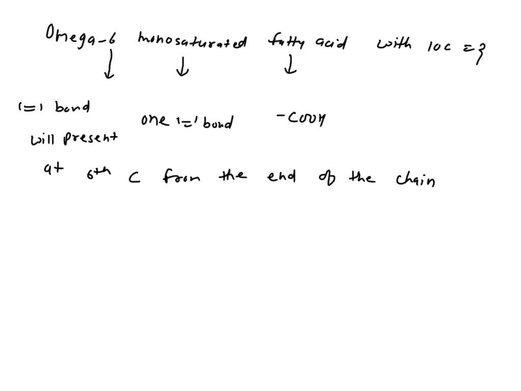 SOLVED Draw the skeletal ("line") structure of an omega6
