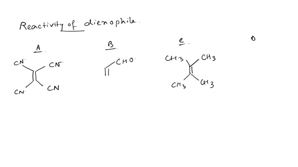 solved-rank-the-following-dienophiles-in-order-of-their-expected