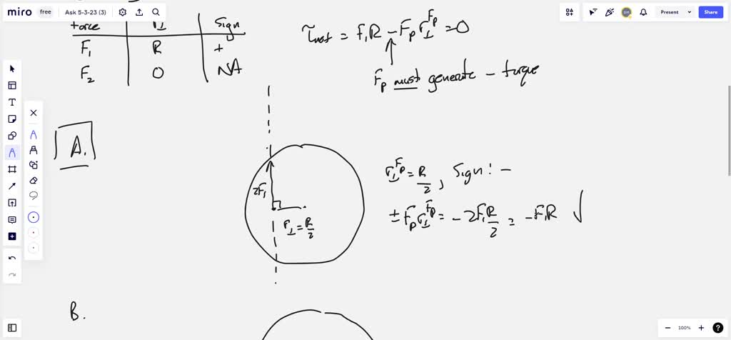 Net Torque Zero Which third force on the wheel, applied at point P, will make the net ...