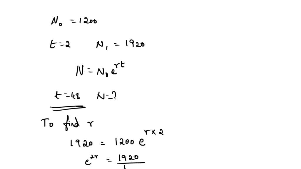 SOLVED: a culture of bacteria obeys the law of uninhibited growth. if